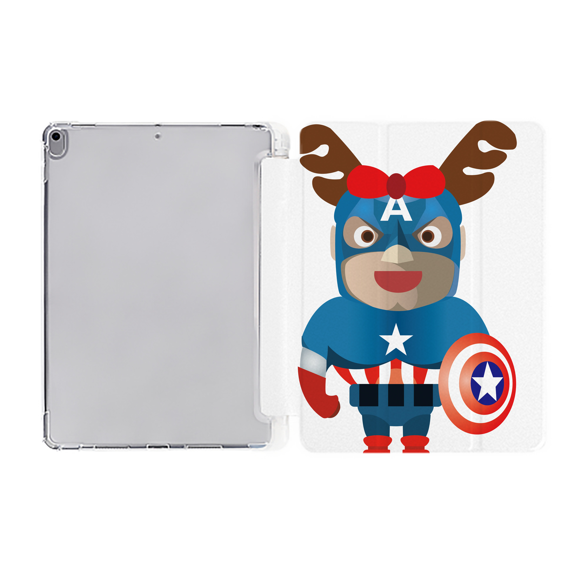 （画像用） アベンジャーズ The Avengers IPad ケース ペン収納付き 三つ折りスタンド PUレザー×シリコン 対応機種9.5/10.5/10.9インチ